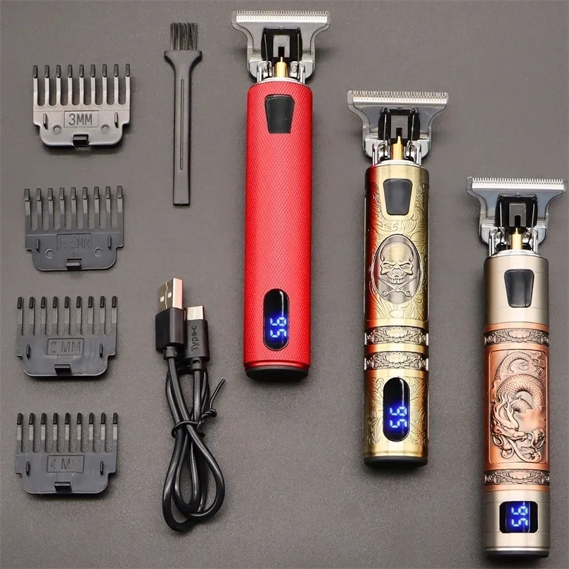 Barber Clipper Cordless Hair Cutting Beard Trimmer Rakning Hine Wireless Electric Razor Men Shaver 220521