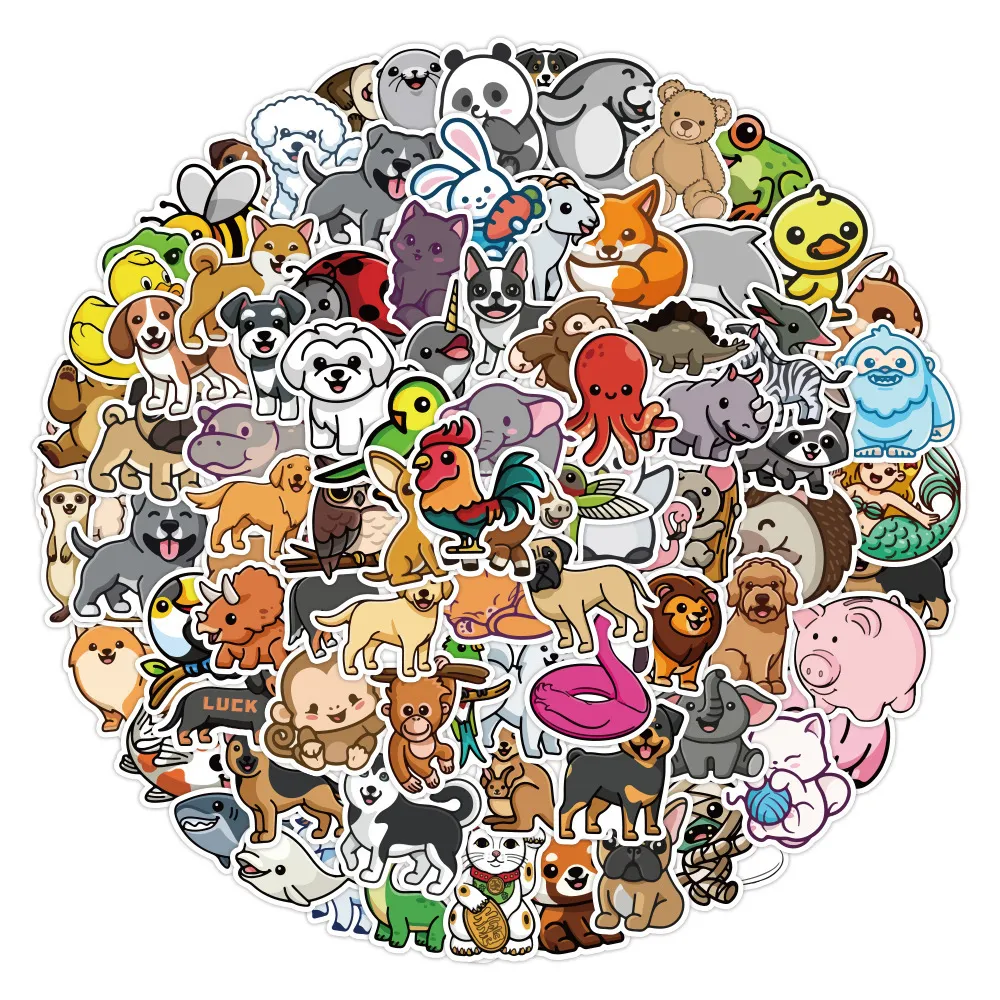 PET Waterproof Sticker Cute Girl Cartoon Journal Decoration