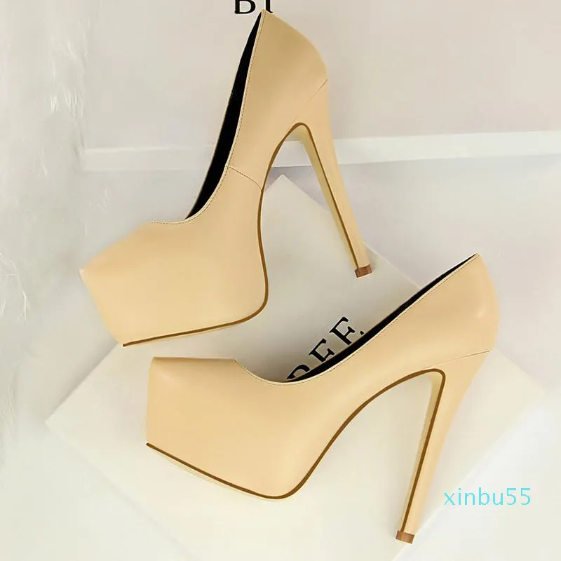 Dress Shoes Women Extreme 13.5cm High Heels Platform Pumps Lady