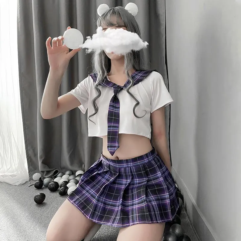 Sexy Costumes Lolita Sex Porn JK Cosplay Cute Sets Japanese Style Sweet  Plaid Pleated Skirt School Girl Uniform Student Role Play CostumeSex From  13,18 â‚¬ | DHgate