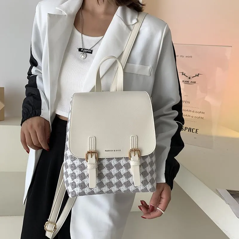 Borse da sera Borsa da viaggio a tracolla in pelle PU Messenger femminile di alta qualità Borsa casual da donna firmata da donna Zaino scozzese