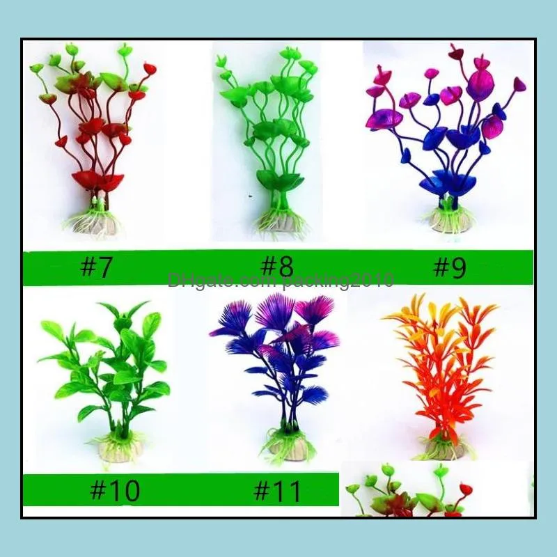 Artificial Aquarium Plants Plant Based Plastic Water Plant Fish Home