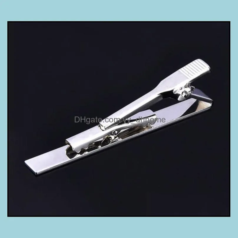 Silver Gold Black Tie Clips Business Suits Shirt Necktie Tie Bar Clasps Fashion Jewelry VS cufflinks boutons de manchette