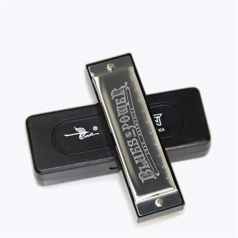 Harmonica SWAN Senior Bruce 10 Hole BLUES with case Brass stainless steel252S