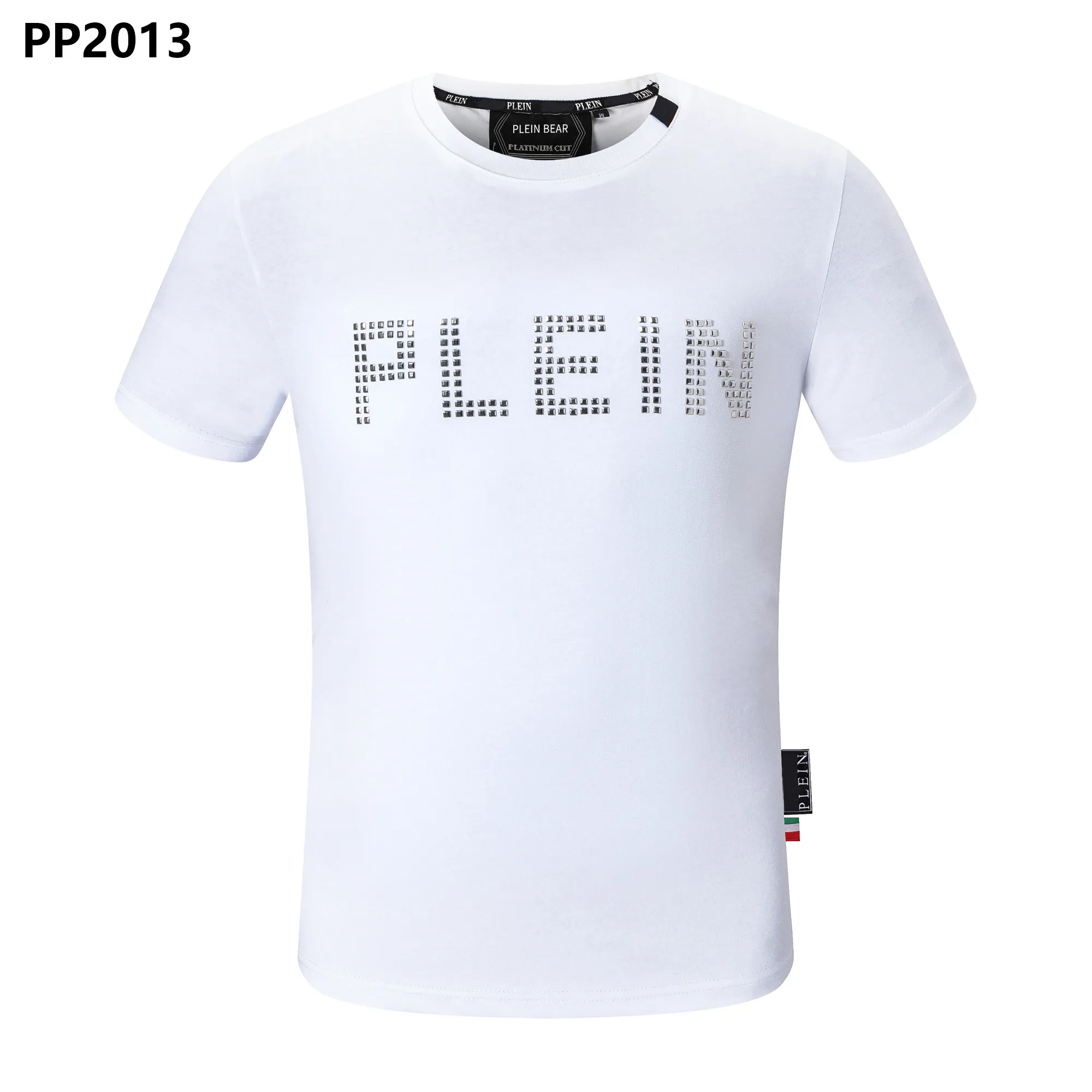 Plein Bear Trube Mens Designer Tshirts Swinestone череп мужчина