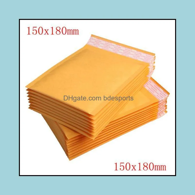 Gift Wrap Window Envelope Business Kraft Paper Bubble Envelopes Bags Mailers Padded Mailing 50 Pcs/lotGift