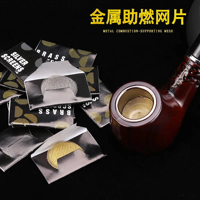 pipe and smoking set parts can be filtered and cleaned metal mesh golden silver hot selling new products