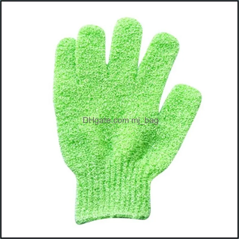 Bath Sponges Towel Gloves Five Finger Hand Glove Washcloth Sand Knitting Polyester Towels Wash And Shower Clean Body mittens Arrival 0 55qq