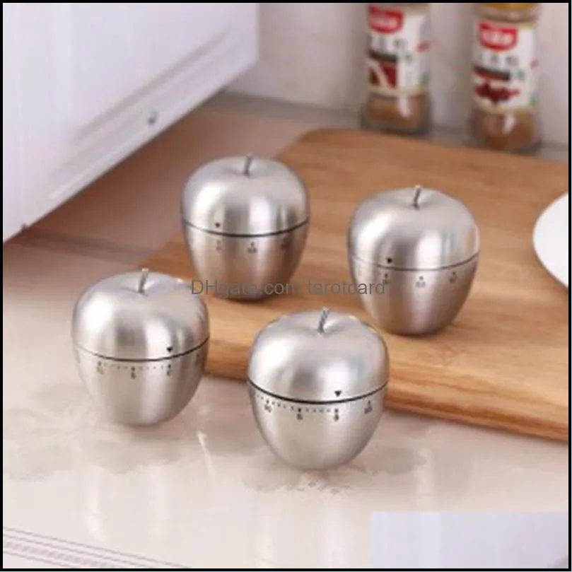 Stainless Steel Egg Kettle Timer 1-60 Minute Mechanical Reminder Household Countdown Timers Kitchen Cooking Baking Tool HHA763