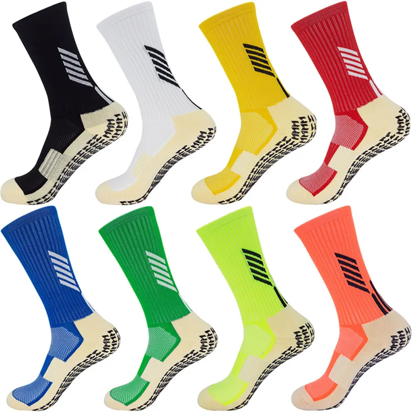 Men Anti Slip Football Socks Athletic Long Meias Absorventes Sports Sports Grip Socks para Vôlei de Futebol de Basquete Executando F0628
