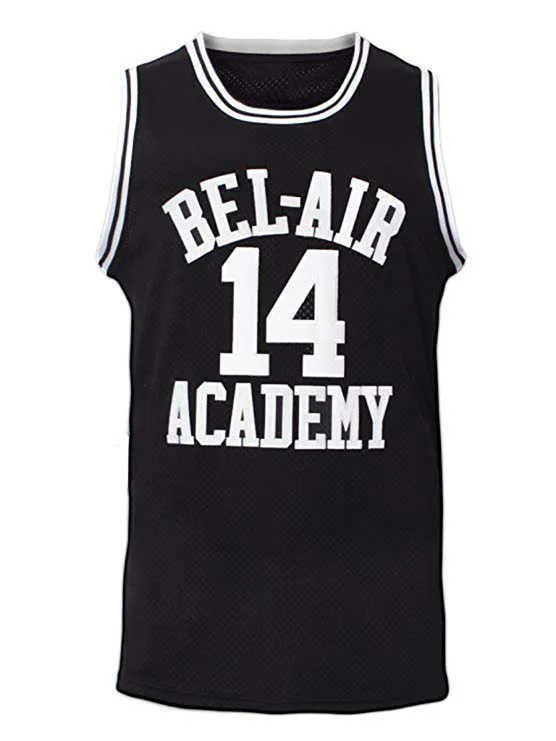 Baskettröjor Frakt från oss Will Smith #14 The Fresh Prince of Bel Air Academy Movie Men Basketball Jersey All Stitched S-3XL High Quality