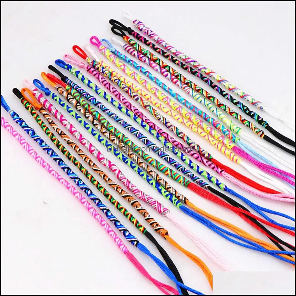 Bracelets de charme Bijoux Mode 50 pcs Mti-Color Ethnique Manchet Meublé Tours Amitié Amoureux Bracelet Pour Hommes Femmes Drop Livraison 2021