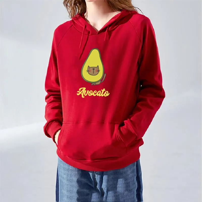Women's Hoodies & Sweatshirts Cute Avocato Hoodie Kawaii Avocado Printing Hoody Women Harajuku Unisex Loose Sweatshirt Pullover Femme Casual