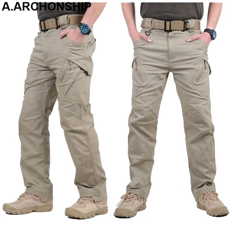 IX9 II Men Militar Tactical Pants Combat Trousers SWAT Army Military Mens Cargo Outdoors Casual Cotton 220330