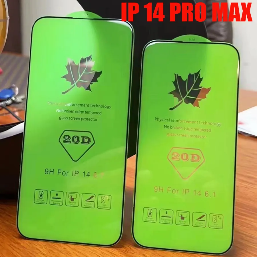 واقي شاشة الهاتف الزجاجي عالي الجودة 20D لجهاز iPhone 14 13 12 Mini 11 Pro Max XR XS Samsung A12 A22 A32 A42 A52 A37 A02S A03S