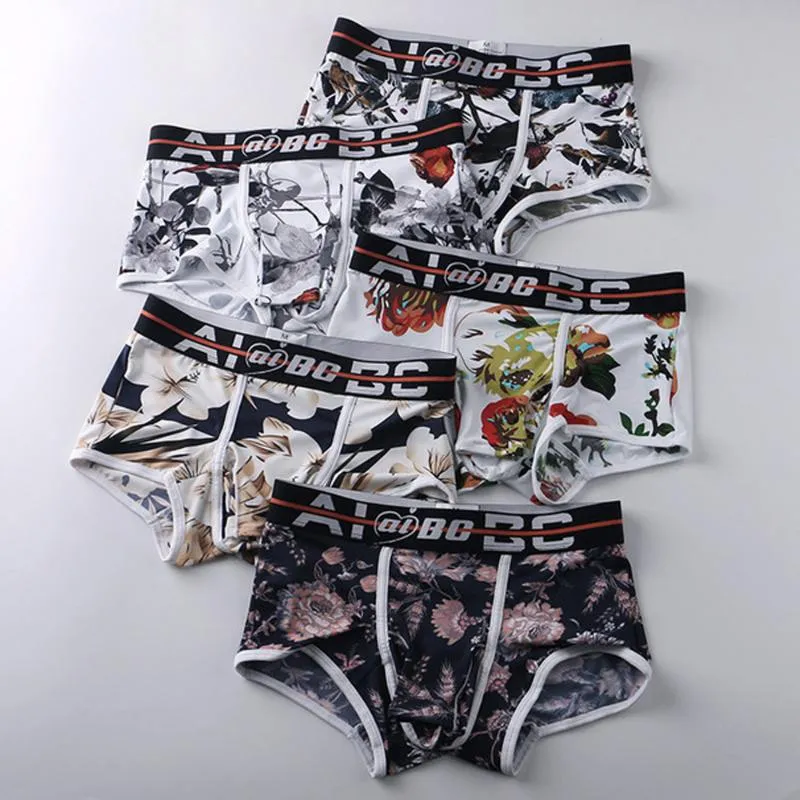 Aibc Mens Ice Silk Boxer Shorts With Penis Hole, Big Pouch, And Elephants  Sleeves Gay Sexy Scrotum Separation Printed Underwear For Men From  Zhoujielu, $10.54