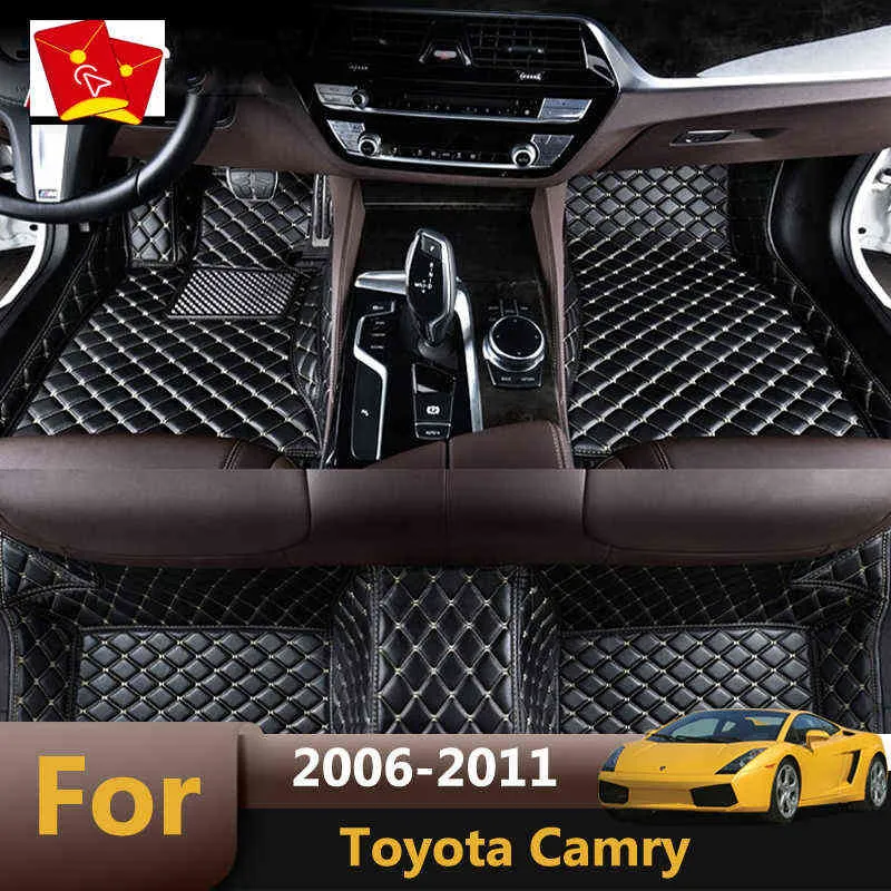 Tapetes de piso do carro para Toyota Camry 2006 2007 2008 2009 2010 2011 2011 Pad Pad Automobile Carpets Acessórios Interiores Auto H220415