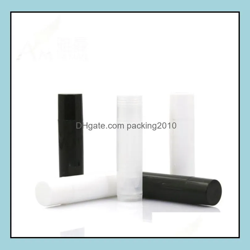 1000 Pcs/Lot 5Ml Cosmetic Empty Chapstick Lip Gloss Lipstick Balm Tube add Caps Container Wholesale Sn1258 Drop Delivery 2021 Packing Bottles