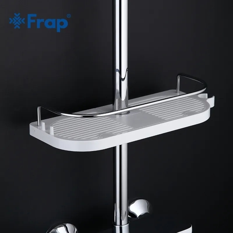 FRAPプラスチックバスルームシャワー蛇口アクセサリーバス用品用棚ハードウェアF339 Y200407