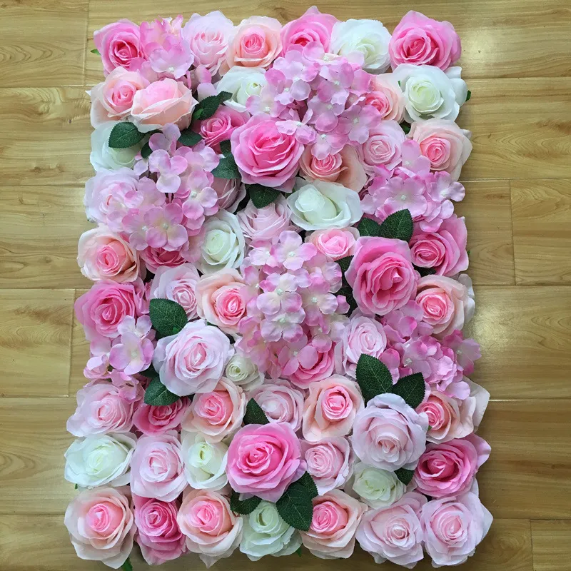 60X40CM Artificial Silk Rose Flower Wall Wedding Christmas Decoration