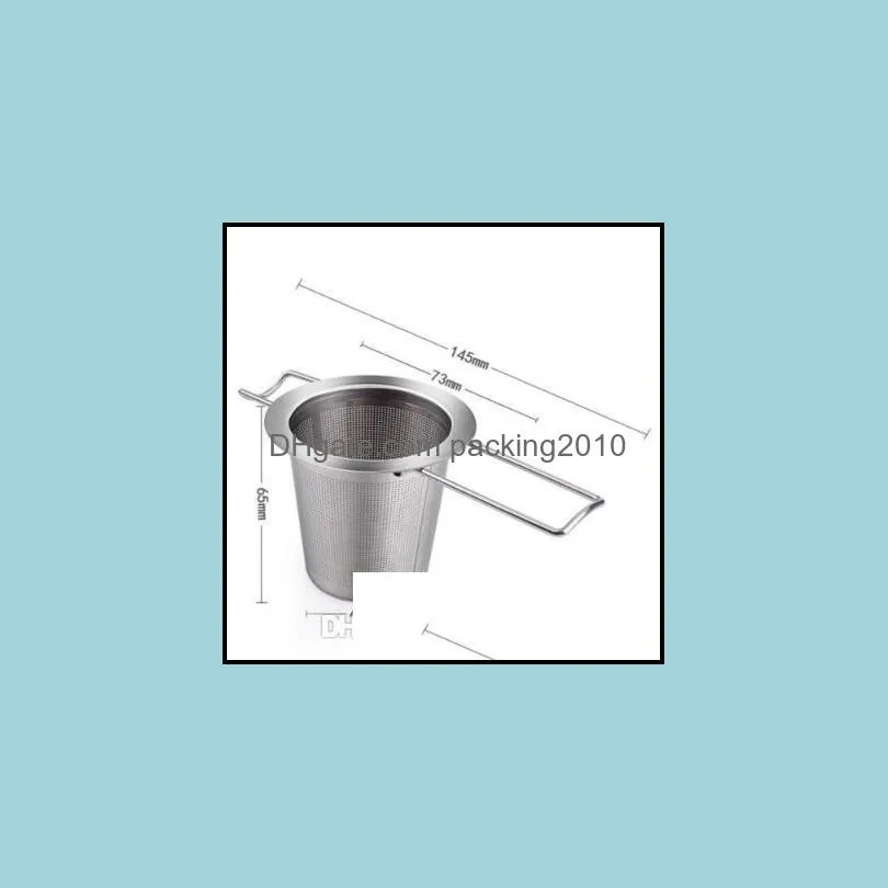 Reusable Stainless Steel Tea Strainer Infuser Filter Basket Folding Tea Infuser Basket Tea Strainer For Teapot CCA9198 120pcs