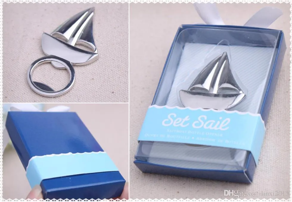 Wedding favor Beach favors Set Sail Sailboat Bottle Opener Wine Opener-Wedding Party Gifts SN1071