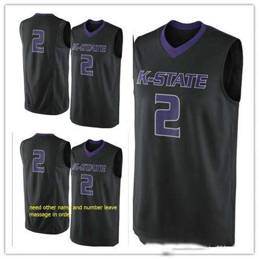 Nikivip Custom Made #2 Kansas State Wildcats Man Women Youth Basketball Jerseys Size S-5XL valfritt namnnummer
