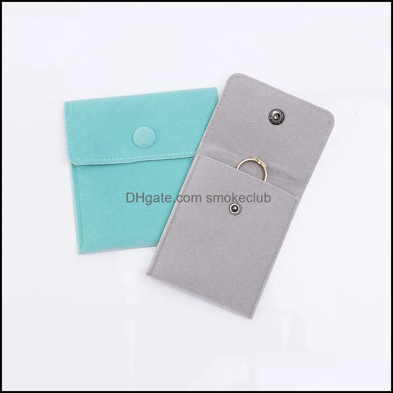 2022 new 100Pcs/Lot 3 Size Colorful Jewelry Packaging Pouches Chic Small Velvet Bags For Earings Necklace Luxury Jewellery Wholesale