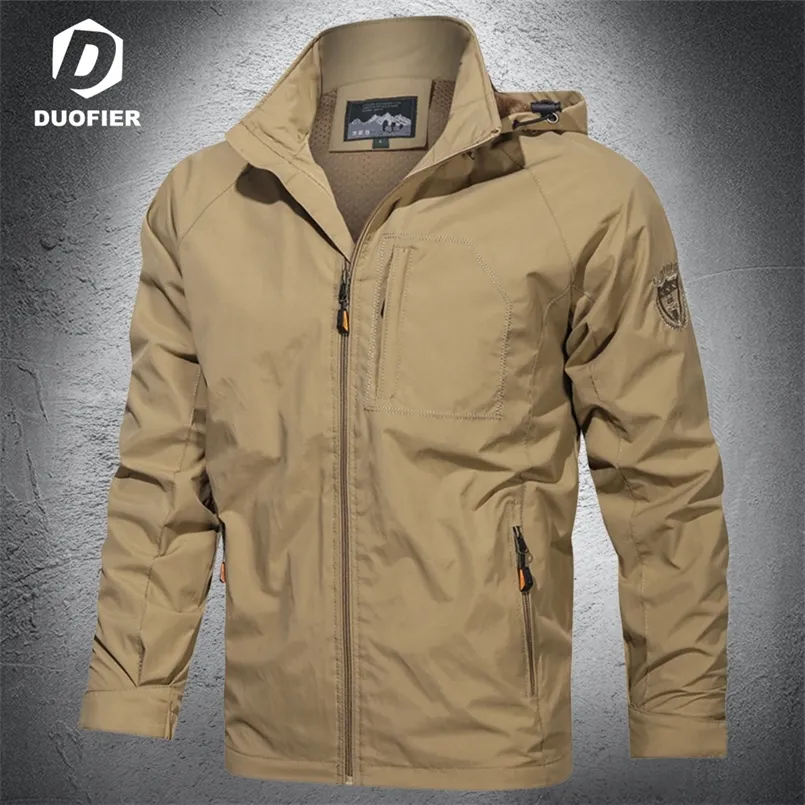Men Outdoor Waterproof Jacket Windbreaker Coat Hiking Rain Camping Fishing Tactical Male Clothing Breathable Jackets Plus Size 220406