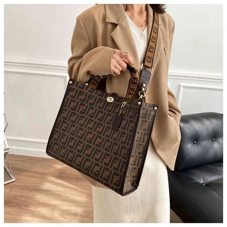 66% OFF trendy bags 2022 New Designer Handbags high quality fashion atmosphere women's large capacity messenger new popular single shoulder portable Tote