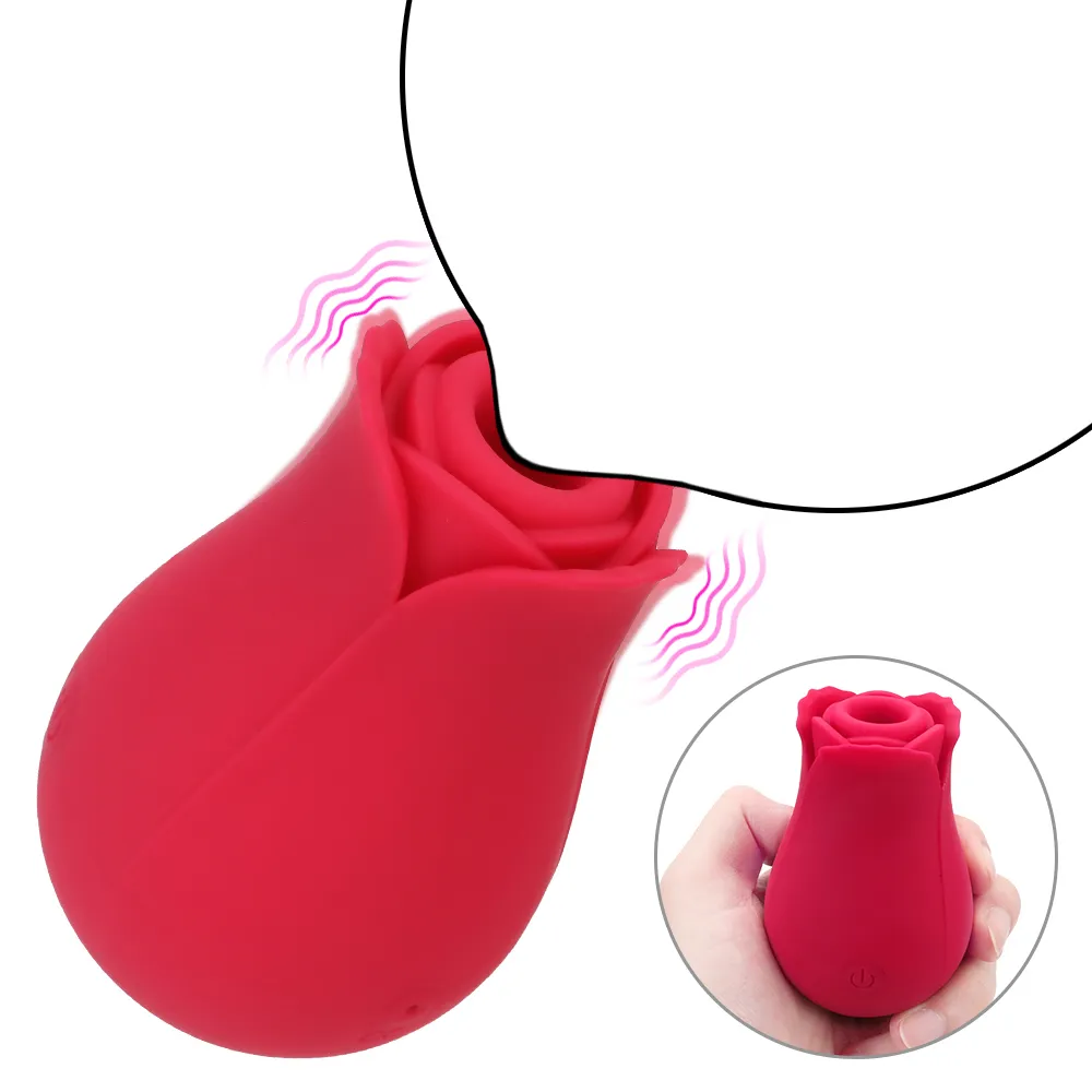 Oral Nipple Sucker 10 Hastigheter Vuxna Sexiga leksaker Produkter Vaginal sugande vibratorer Rosform Klitorisstimulering
