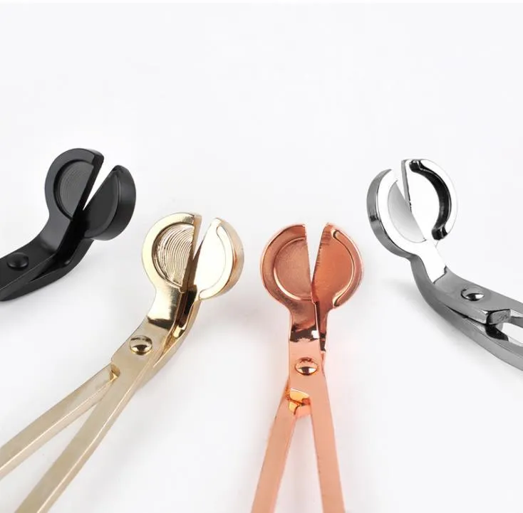 Stainless steel bakeware snuff bottle, candle wick trimmer scissors, rose gold -shaped scissors cutter oil lamp trim-type SN6392