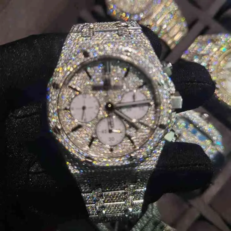 3x0U 20242024 Mosang Stone Diamond Watch 사용자 정의는 MENS의 TT를 통과 할 수 있습니다.