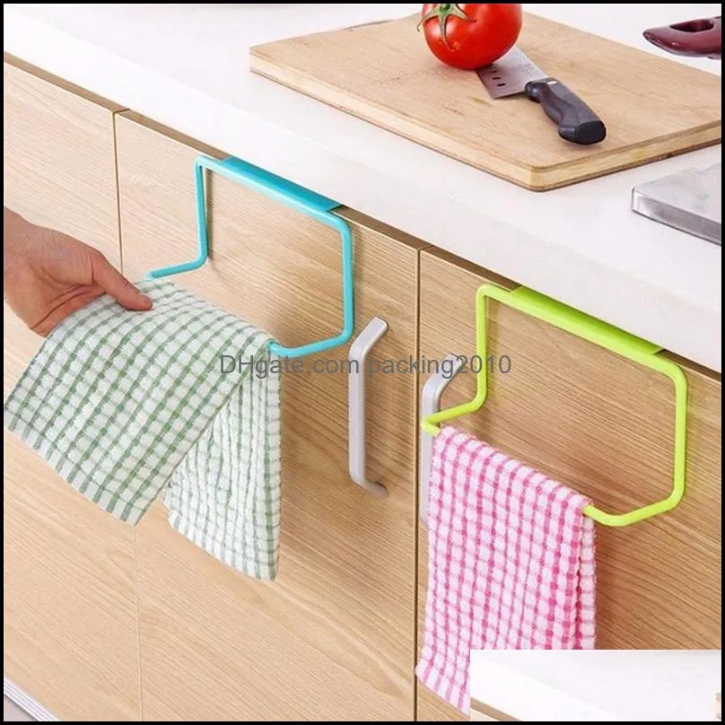 barthroom towel holder cabinet door back towelholder multifunctional plastic towels hanging rack for bathroom kitchen wll-wq617