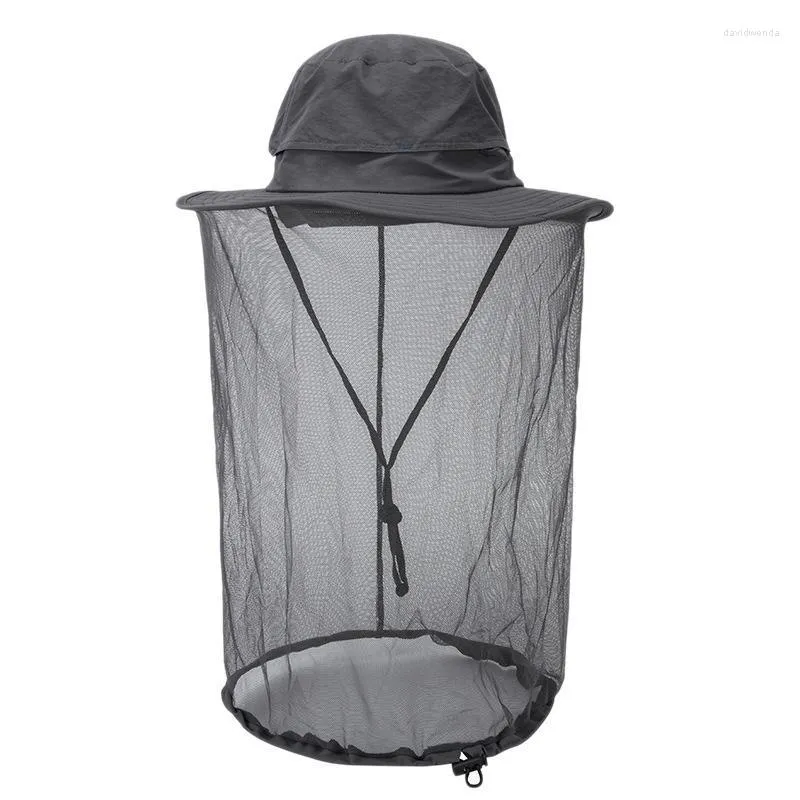 Summer Anti-Mosquito Net Hat Protezione solare Protezione catkin Nylon Materia larga cappelli da bordo Davi22