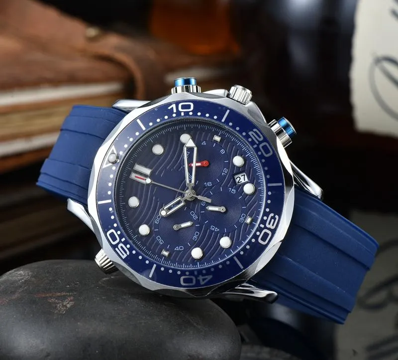 Relógios masculinos rolx 2023 novo seis pontos luxo dial trabalho de alta qualidade marca superior relógio borracha acessórios moda masculina x24iy