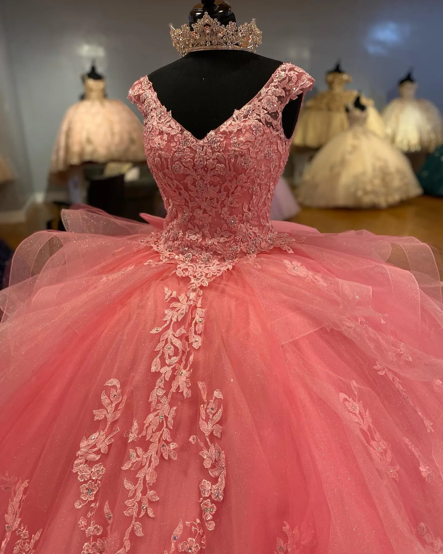 Coral sweet 16 dresses 2025