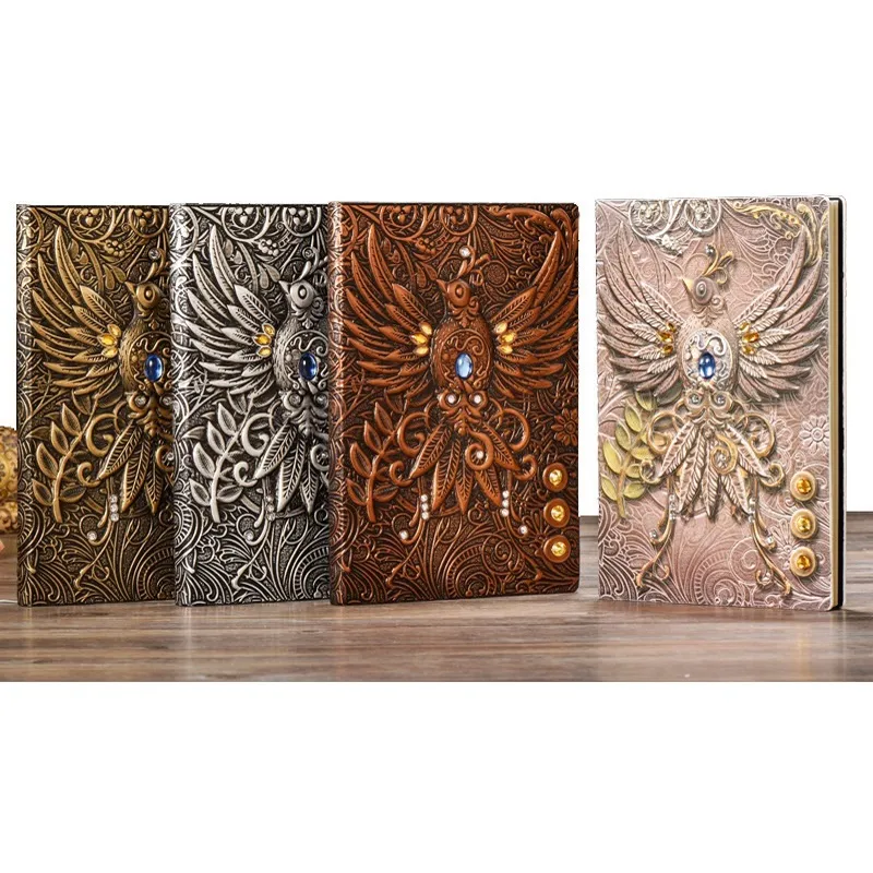 A5 European Retro Notebook Phoenix Notepad Travel Diary Notebook Novely Gift