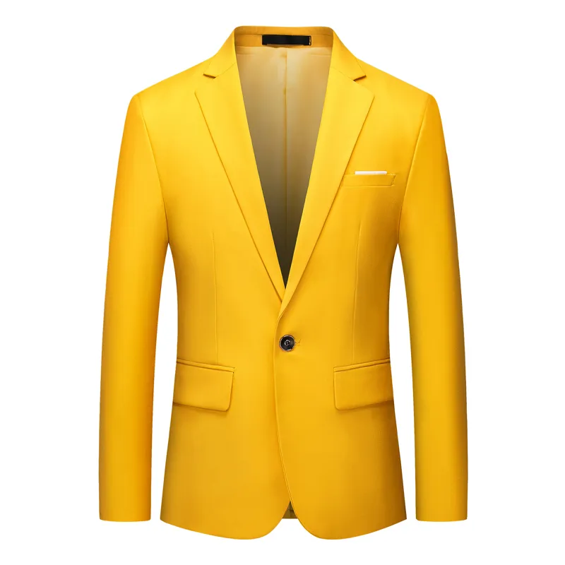 Mens Slim Fit Blazers Men Solid Color Slim Fit Casual Suit Jackets Arrival Mens Blazer Coats Plus Size 6XL 5XL 220409