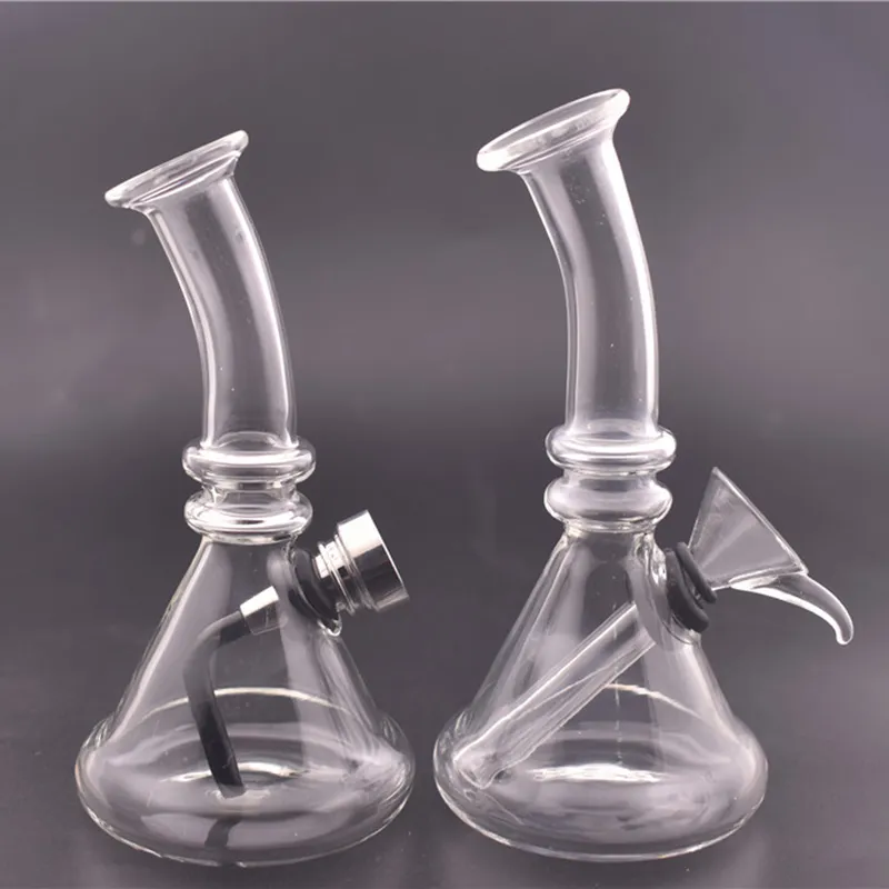 Två stil nyaste design hookahs mini glas oljeplatta brännare bongs resa vatten tobak rökning rör till salu