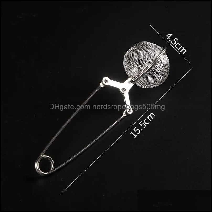 Stainless Steel Tea Infuser Creative Sphere Mesh Tea Strainer Coffee Filter Handle Tea Ball Diffuser Strainers Kitchen Tool RRA12844