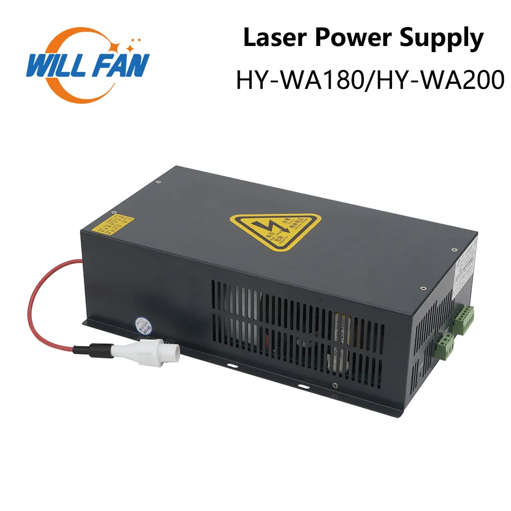 Will Fan HY-WA Series 180W 200W CO2 Laser Strömförsörjningskälla för 150-200W CO2 Laserrör och skärande graveringsmaskin