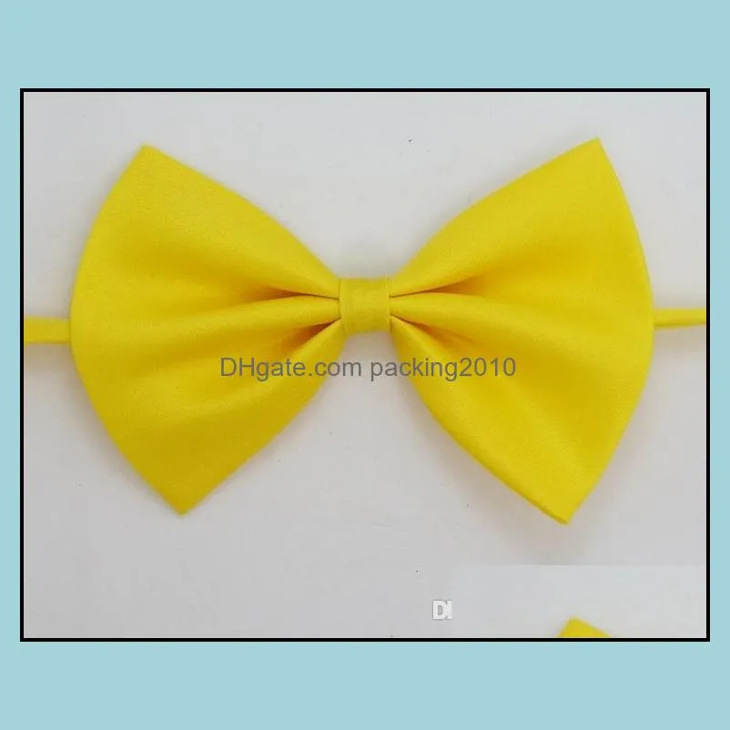 Adjustable Pet Dog Bows Tie Neck Accessory Necklace Collar Puppy Bright Color Pet Bows Dog Apparel Mix Color mk582