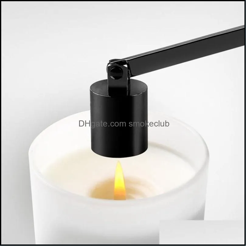 Home novelty items Candle Extinguisher Bell Shaped Candles Snuffer Stainless Steel Long Handle Candle Wick Snuffers