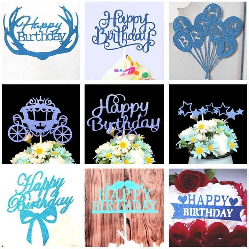 Diğer Festival Parti Malzemeleri Kek Toppers İlk Doğum Günü Boy Cupcake Babyshower Kız Dekorasyon Happy Topper