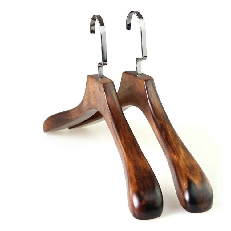 Wood Hangers Adult Wooden Hanger for Clothes Rack Vintage Suit Coat Big Hanger DH8763