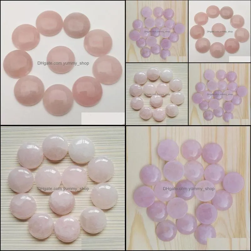 natural stone 20mm round loose beads rose quartz crystal face for natural stone necklace ring earrrings jewelry making