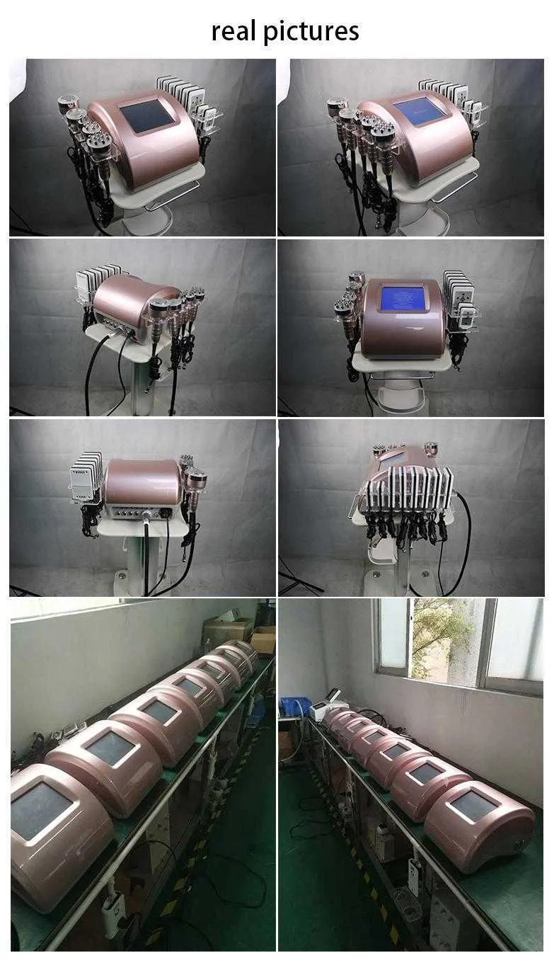 Portable Rf Vacuum Cavitation System Machine 6 In1 Ultrasonic 40K Cavitation Machine Remove Belly Fats Vacuum Slimming Machine