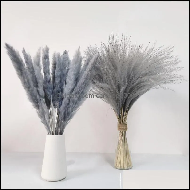 Decorative Flowers & Wreaths 15Pcs Dried Pampas Grass Natural Phragmites Reed Wedding Decoration Table Bulrush Party