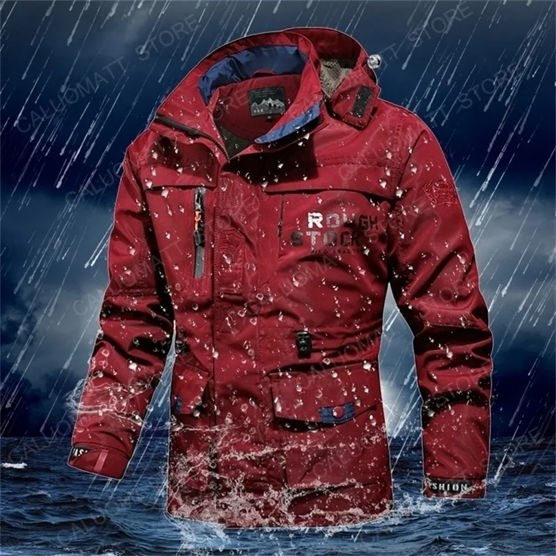 Fashion Men Outdoor Jacke Frühling Herbst Dünne Windbreaker Jacke Atmungsbezogene Mantel Männer winddichte Wasserdichte Wanderwanderung Casual Outwear 201127